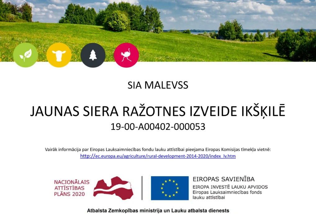Jaunas siera ražotnes izveide Ikšķilē